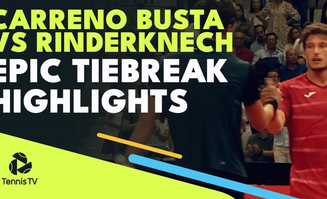 Rinderknech vs Carreno Busta EPIC Deciding Tiebreak Highlights | Gijon 2022