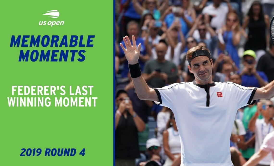 Roger Federer Last Winning Match Point & Interview | 2019 US Open