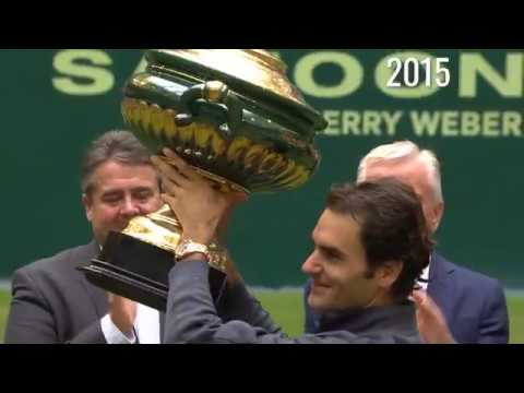 Roger Federer's 10 Championship Points And Trophy Lifts in Halle!
