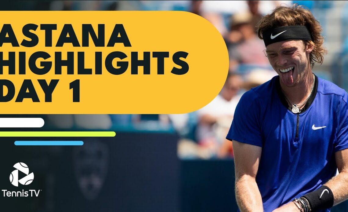 Rublev; Auger-Aliassime, Bautista Agut, Hurkacz & More In Action | Astana 2022 Highlights Day 1