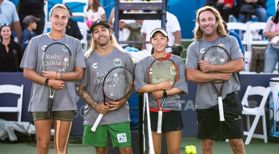 Sabalenka teams up with rock star Pete Wentz in San Diego charity event