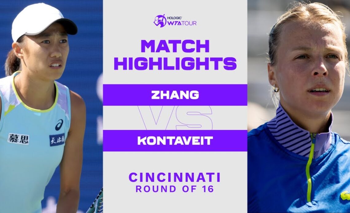 Shuai Zhang vs. Anett Kontaveit | 2022 Cincinnati Round of 16 | WTA Match Highlights