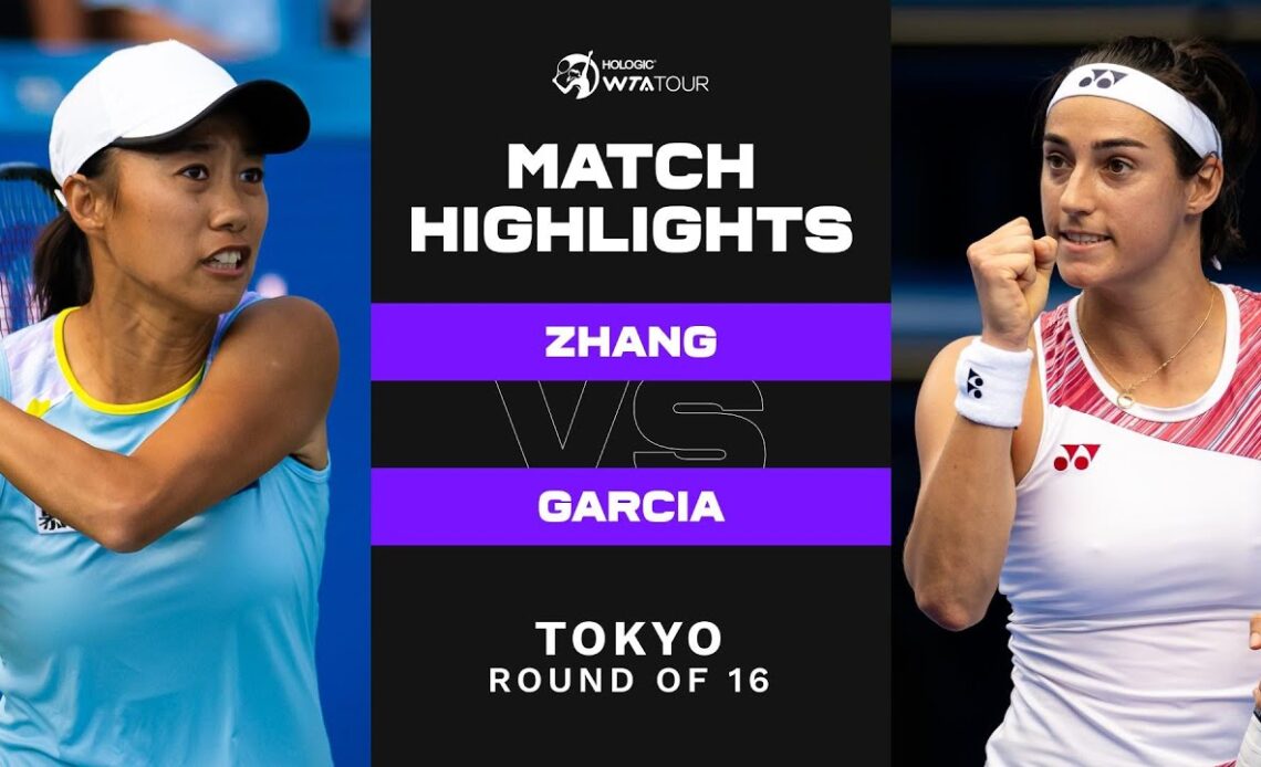 Shuai Zhang vs. Caroline Garcia | 2022 Tokyo Round of 16 | WTA Match Highlights
