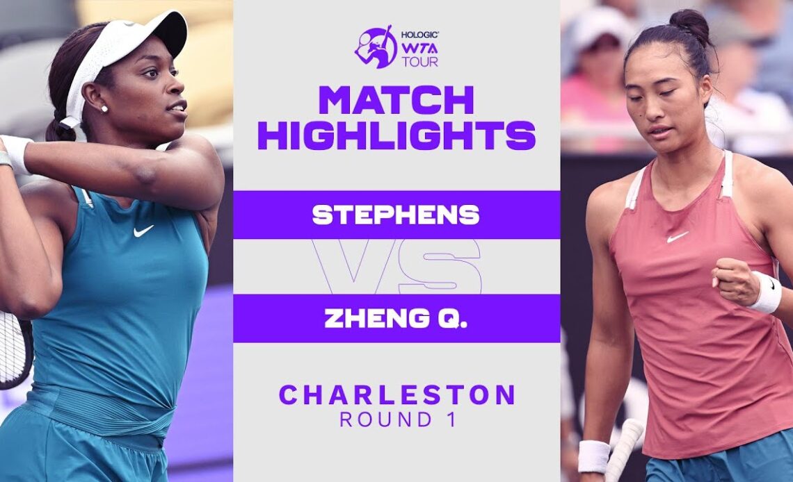 Sloane Stephens vs. Zheng Qinwen | 2022 Charleston Round 1 | WTA Match Highlights