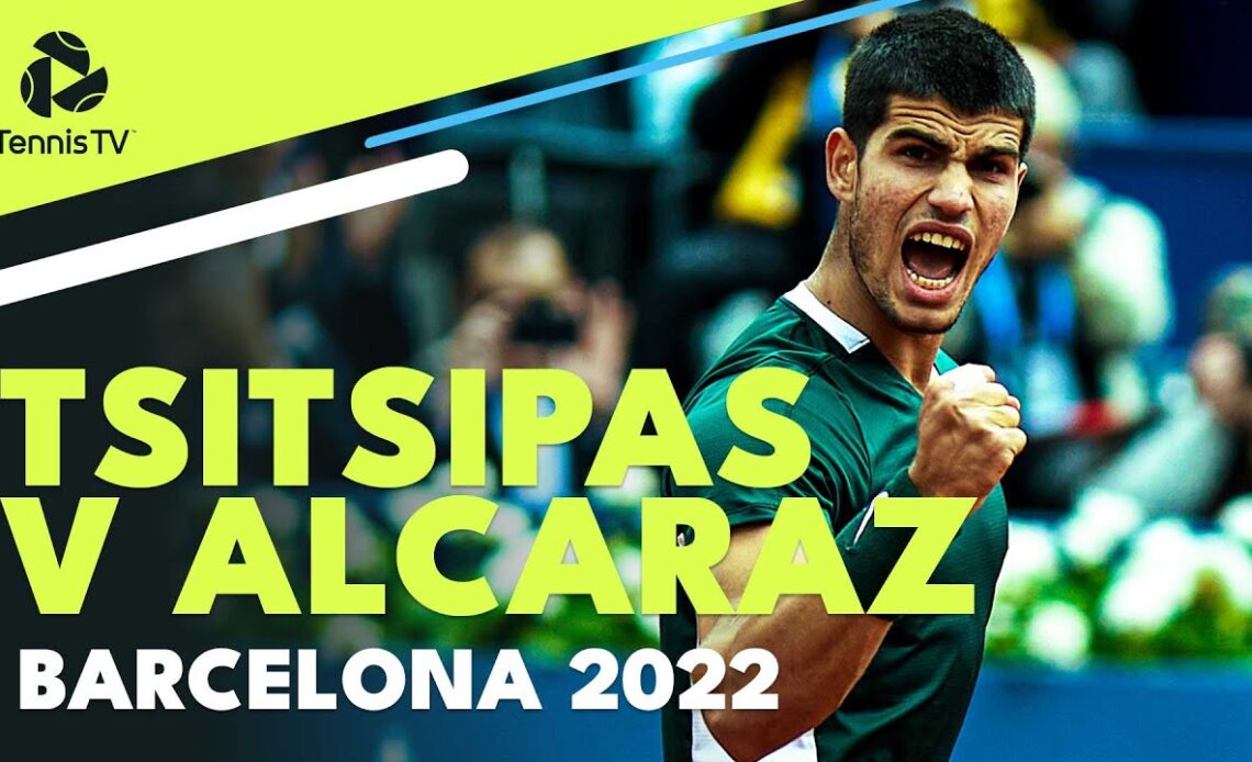 Stefanos Tsitsipas vs Carlos Alcaraz Dramatic Battle! | Barcelona 2022 Highlights