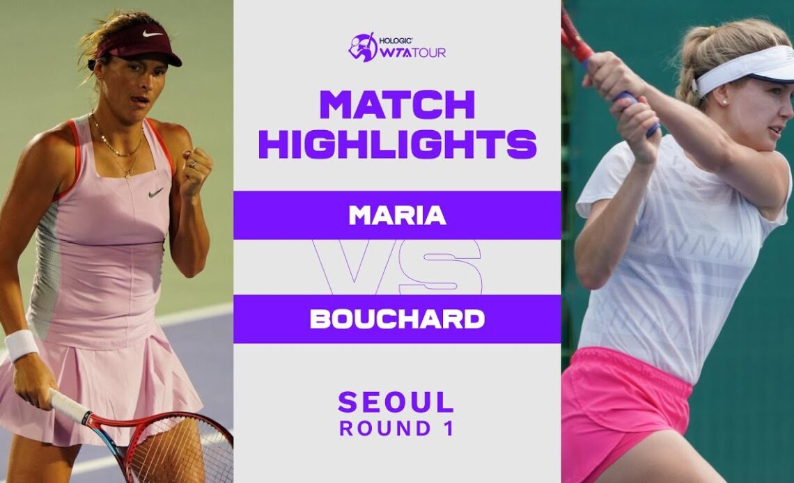 Tatjana Maria vs. Eugenie Bouchard | 2022 Seoul Round 1 | WTA Match Highlights