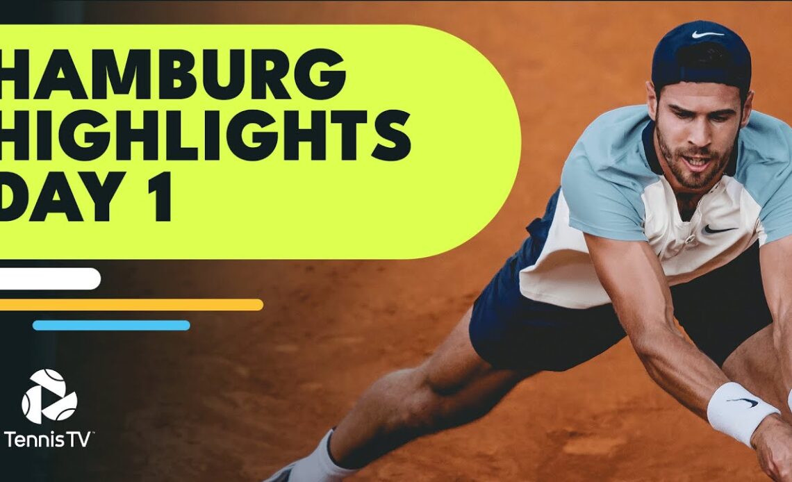 Van de Zandschulp vs Davidovich Fokina; Khachanov, Musetti Feature | Hamburg 2022 Day 1 Highlights