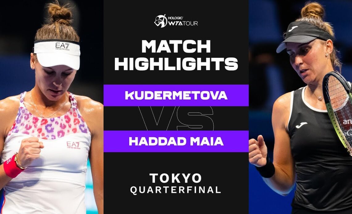 Veronika Kudermetova vs. Beatriz Haddad Maia | 2022 Tokyo Quarterfinal | WTA Match Highlights