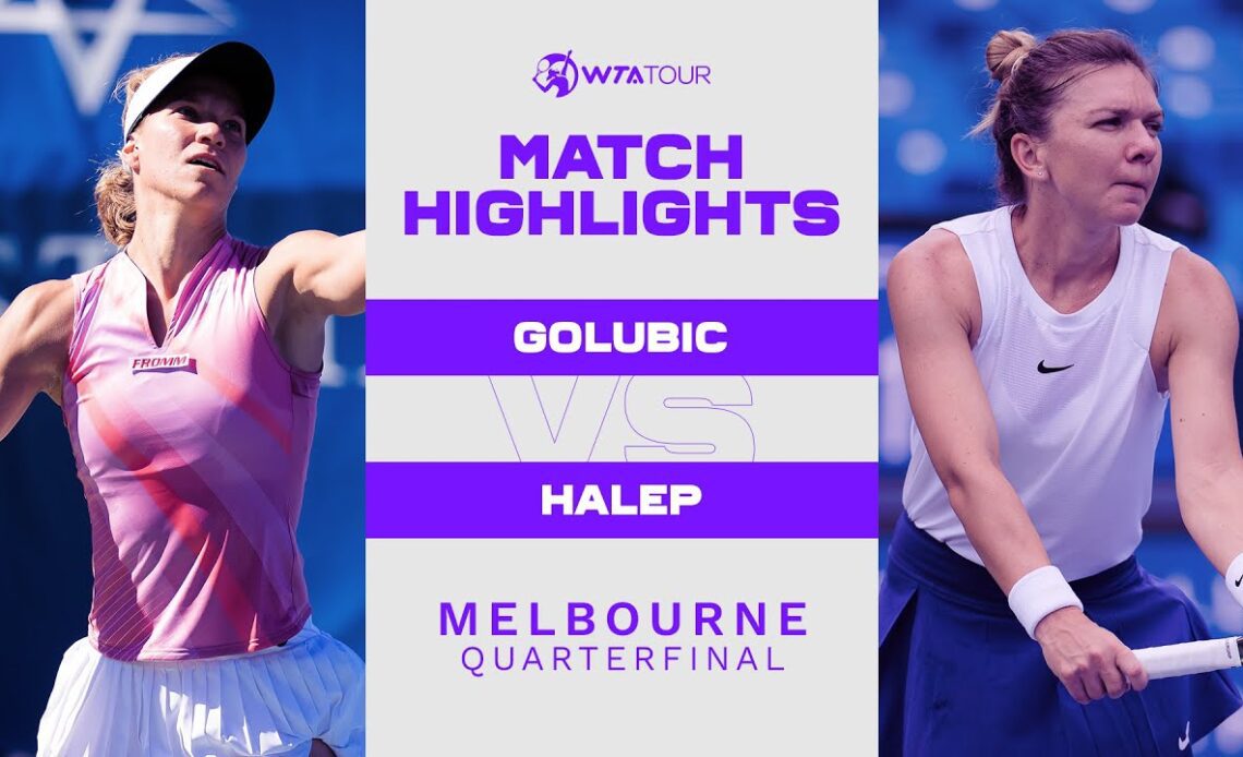 Viktorija Golubic vs. Simona Halep | 2022 Melbourne Summer Set | WTA Match Highlights