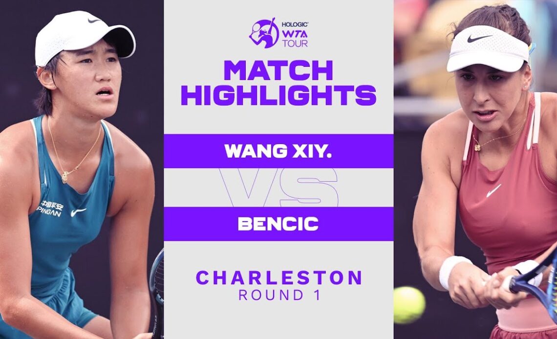 Xiyu Wang vs. Belinda Bencic | 2022 Charleston Round 1 | WTA Match Highlights