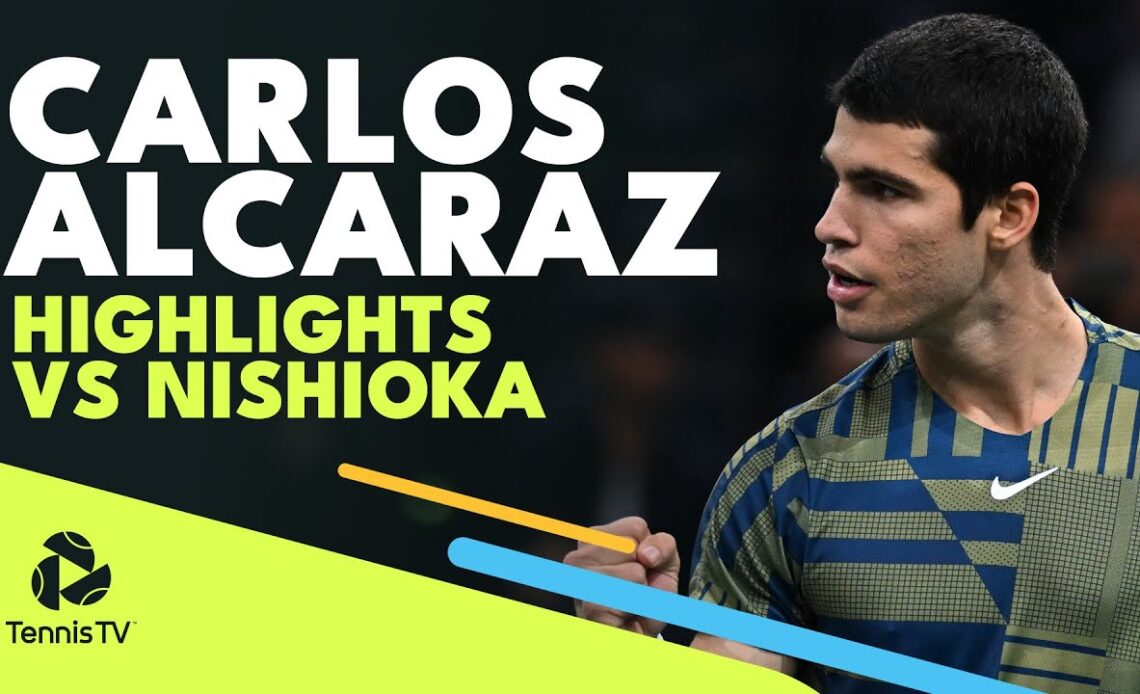 Carlos Alcaraz Best Shots vs Nishioka | Paris 2022 Highlights