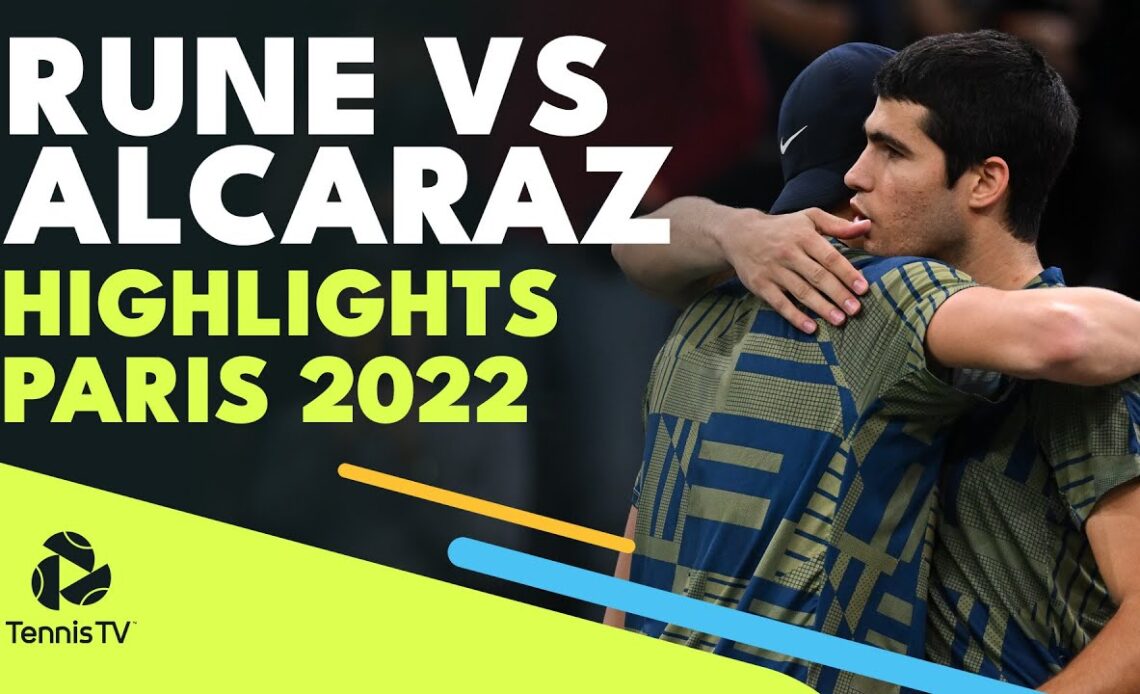 Carlos Alcaraz vs Holger Rune | Paris 2022 Quarter-Final Highlights
