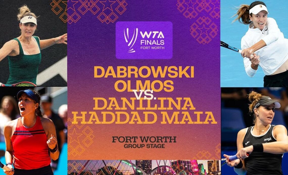 Dabrowski/Olmos vs. Danilina/Haddad Maia | 2022 WTA Finals Group Stage | Match Highlights