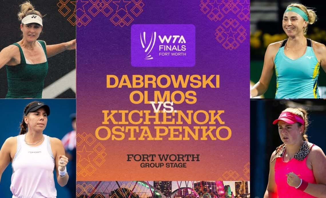 Dabrowski/Olmos vs. Kichenok/Ostapenko | 2022 WTA Finals Group Stage | Match Highlights