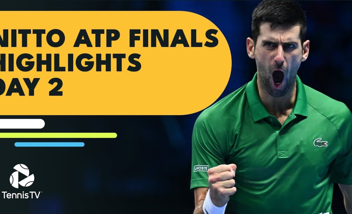 Djokovic Takes On Tsitsipas; Rublev Against Medvedev | Nitto ATP Finals 2022 Highlights Day 2