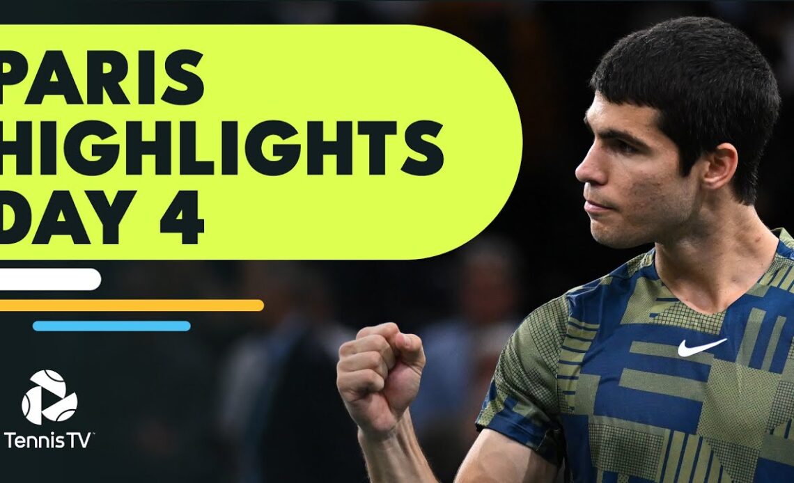 Djokovic & Khachanov in 2018 Rematch; Alcaraz, Ruud, Tsitsipas Feature | Paris 2022 Day 4 Highlights