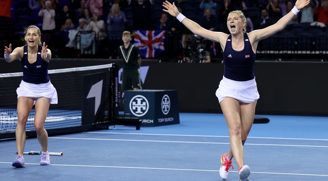 Great Britain stuns Spain to advance at Billie Jean King Cup