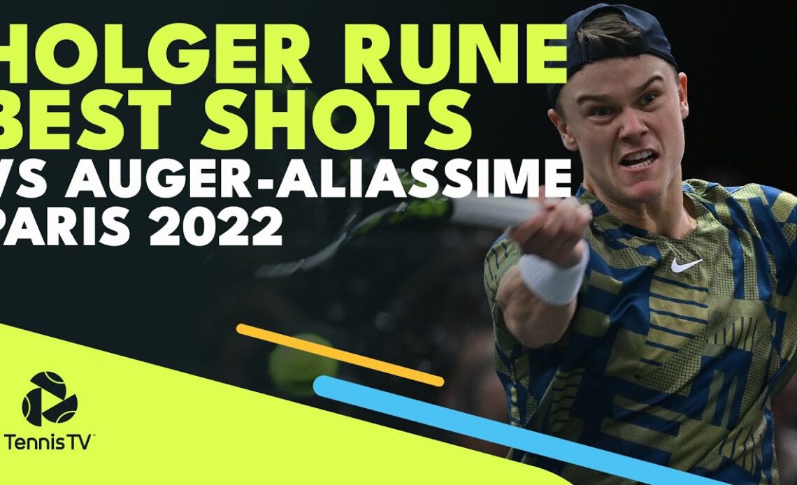 Holger Rune Best Shots vs Felix Auger-Aliassime | Paris 2022 Highlights