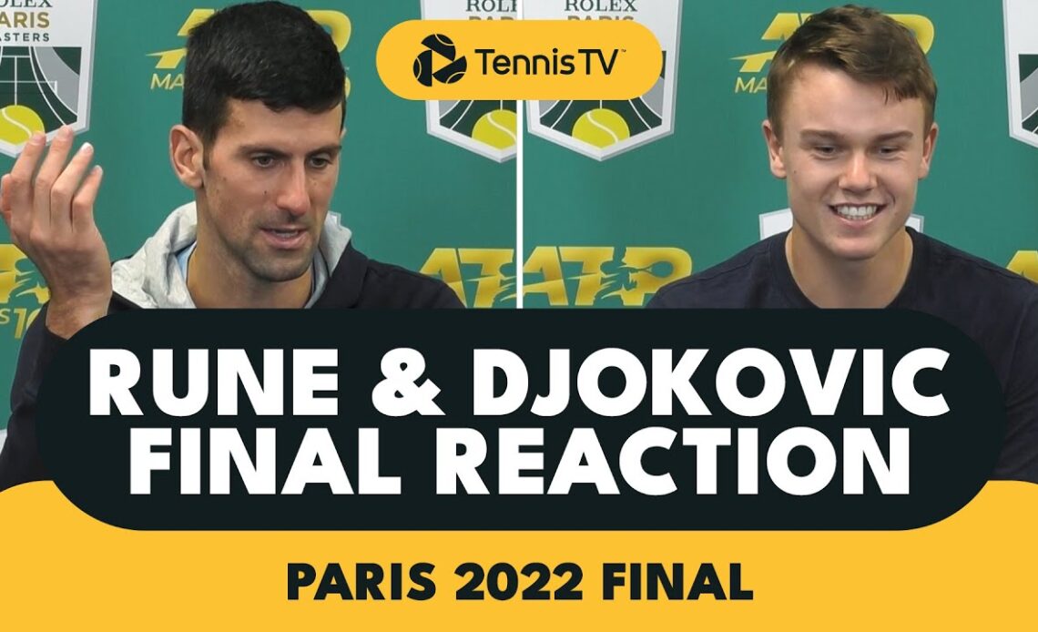 Holger Rune & Novak Djokovic React to Epic Paris 2022 Final 🗣