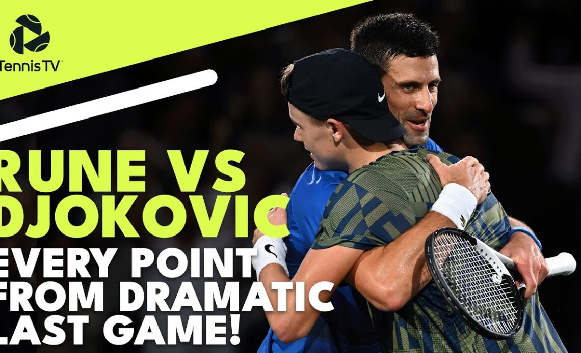 Holger Rune vs Novak Djokovic EVERY POINT From Dramatic Last Game | Paris Final 2022