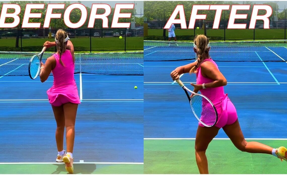 How to Play with Continuous & Fluid Strokes | Tennis Lesson with D1 Player Sara
