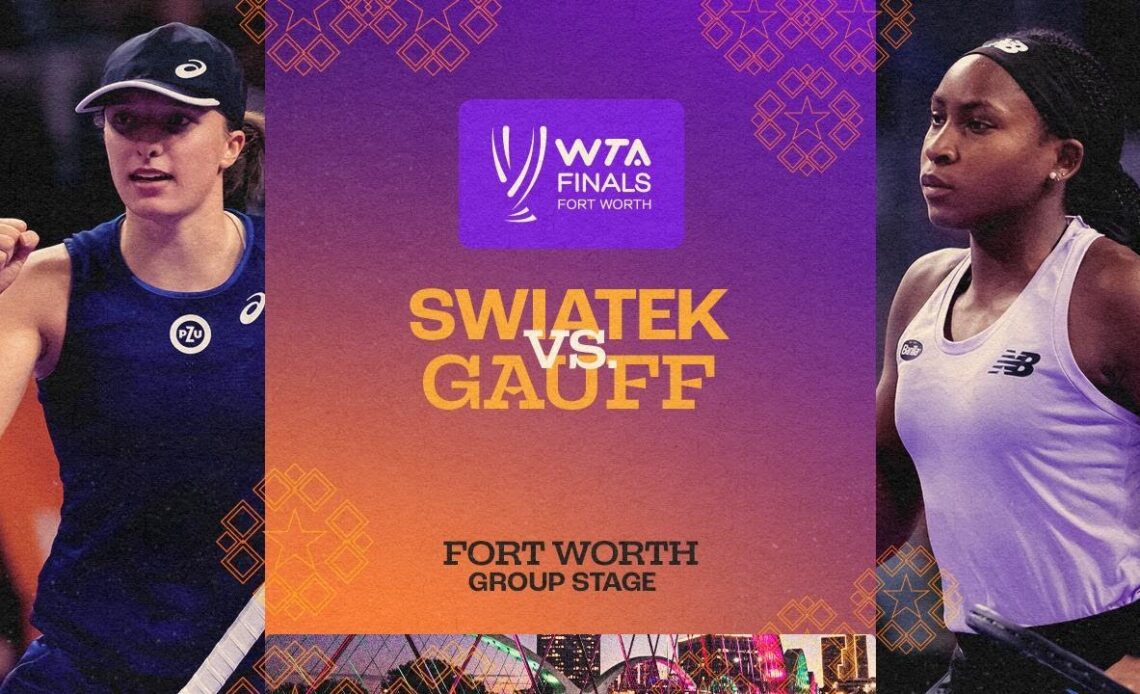 Iga Swiatek vs. Coco Gauff 2022 WTA Finals Group Stage Match Highlights VCP Tennis