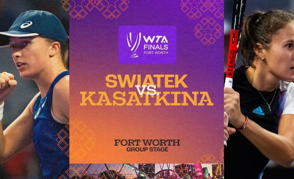 Iga Swiatek vs. Daria Kasatkina | 2022 WTA Finals Group Stage | Match Highlights