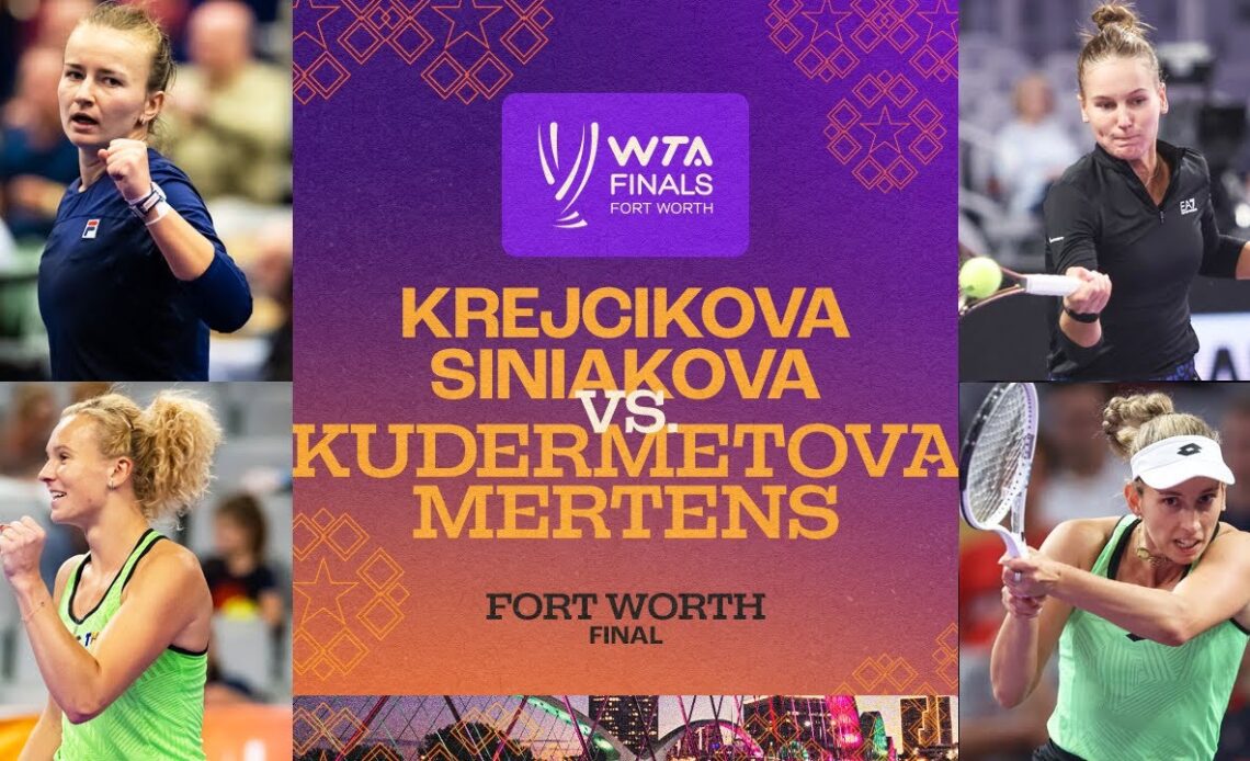 Krejcikova/Siniakova vs. Kudermetova/Mertens | 2022 WTA Finals | Doubles Final Match Highlights