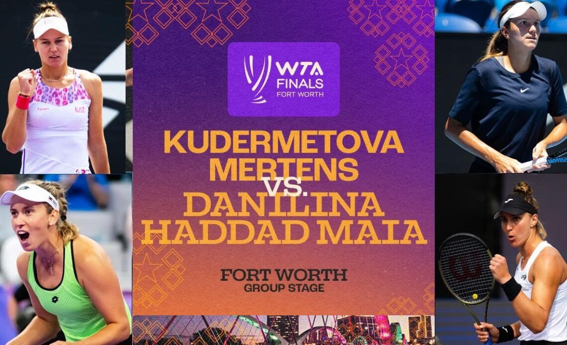Kudermetova/Mertens vs. Danilina/Haddad Maia | 2022 WTA Finals Group Stage | Match Highlights