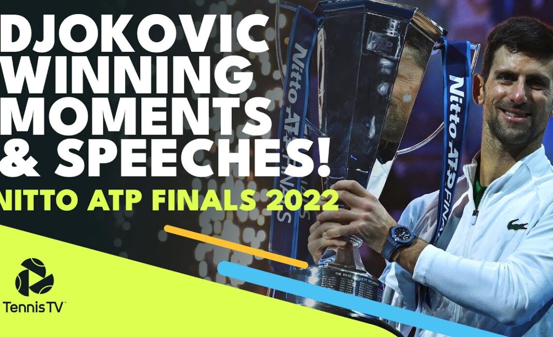 Novak Djokovic Championship-Winning Moments & Speech | Nitto ATP Finals 2022