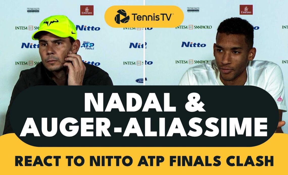 Rafa Nadal & Felix Auger-Aliassime React To Nitto ATP Finals Clash 🔉
