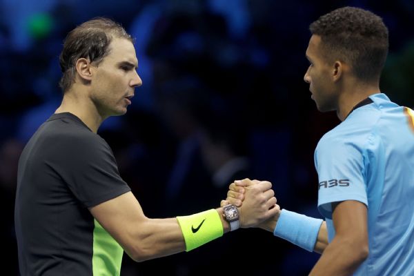 Rafael Nadal loses to Felix Auger-Aliassime, on brink of ATP Finals exit