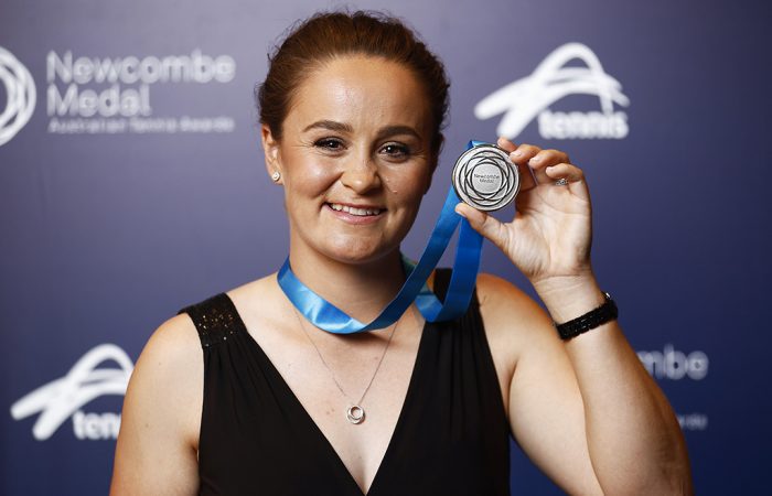 Ash Barty rewarded with a record fifth Newcombe Medal | 12 December, 2022 | All News | News and Features | News and Events