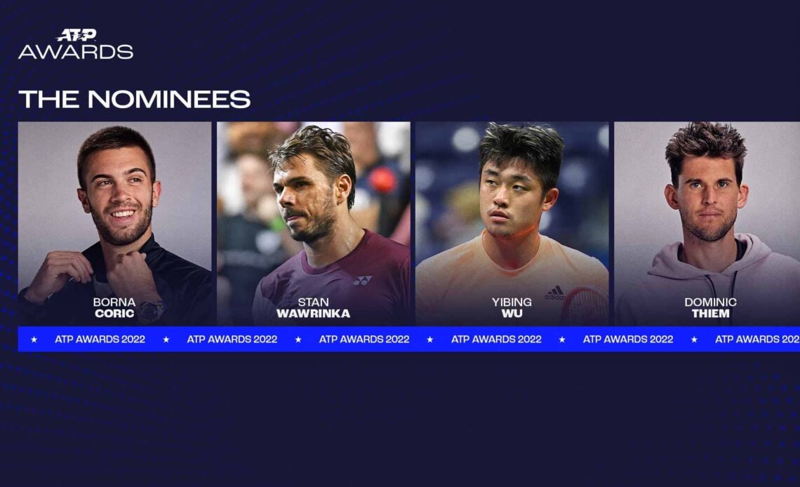 Borna Coric, Stan Wawrinka, Wu Yibing & Domninic Thiem: The 2022 ATP Awards Comeback Nominees | ATP Tour