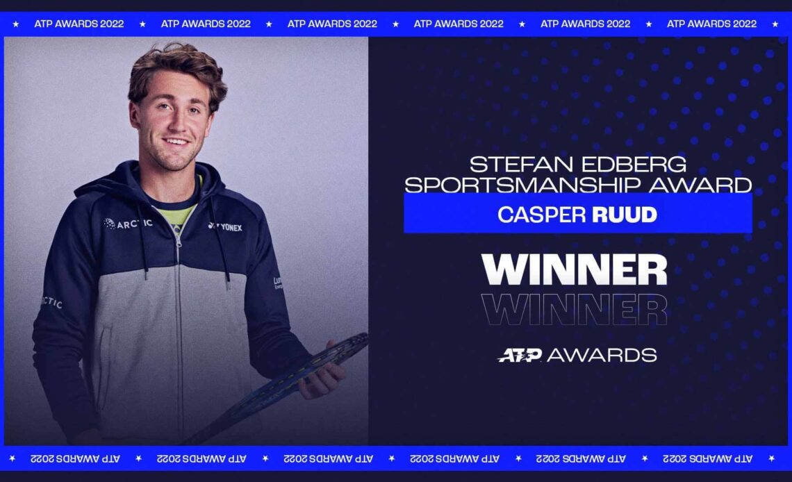 Casper Ruud Wins Stefan Edberg Sportsmanship Award | 2022 ATP Awards | ATP Tour