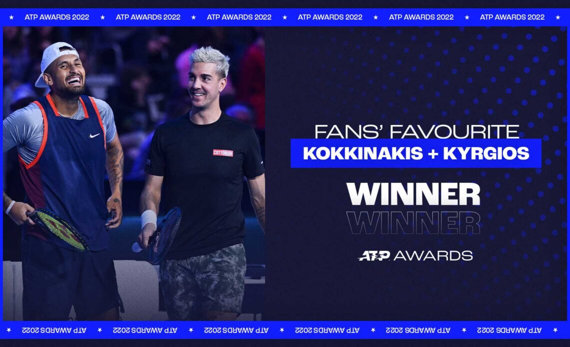 Kokkinakis & Kyrgios Named Fans' Favourite Doubles Team | 2022 ATP Awards | ATP Tour