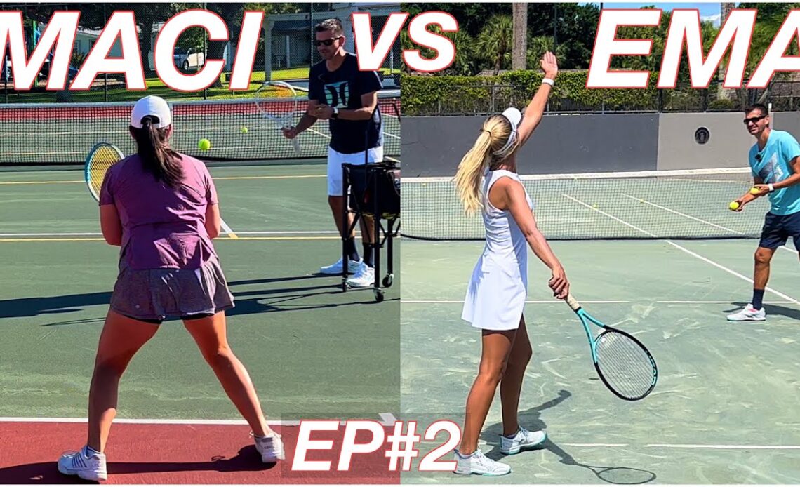 Maci vs Ema | D1 College Rematch EP 2 Tennis Training
