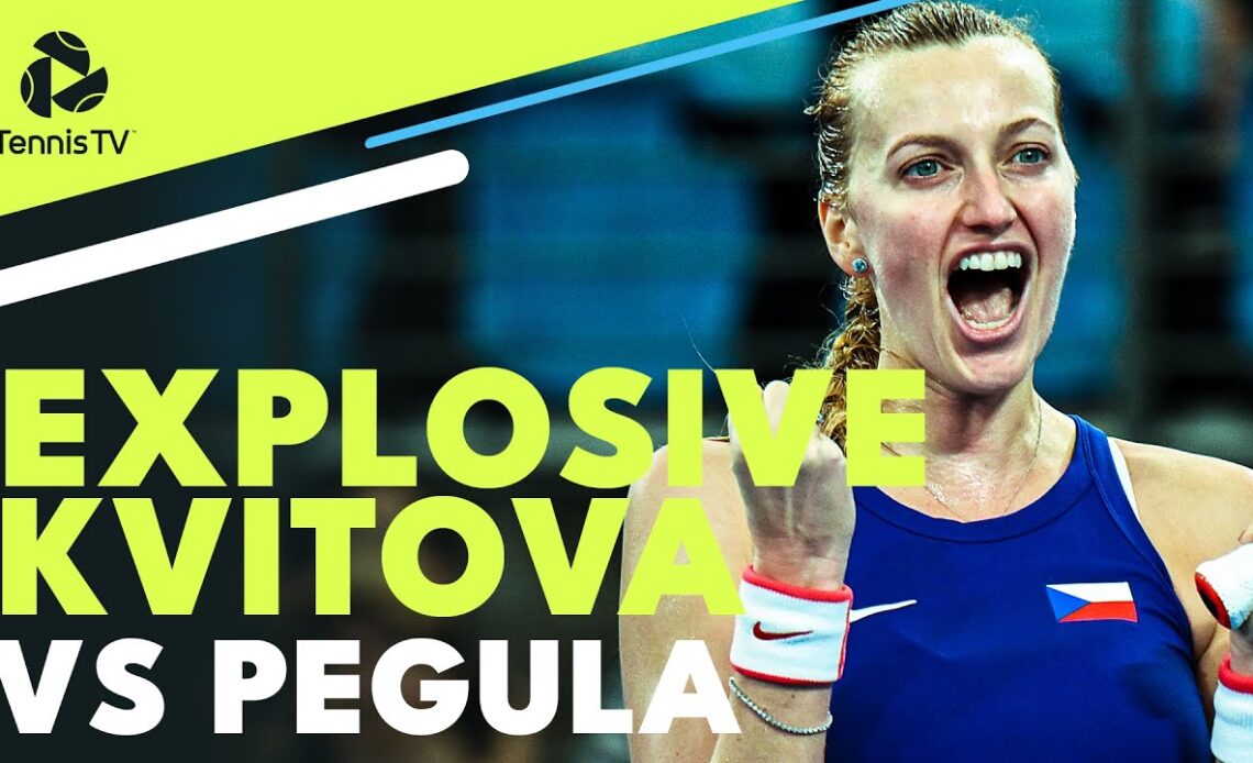 Petra Kvitova EXPLOSIVE Tennis vs Pegula 💣 | United Cup 2022 Highlights