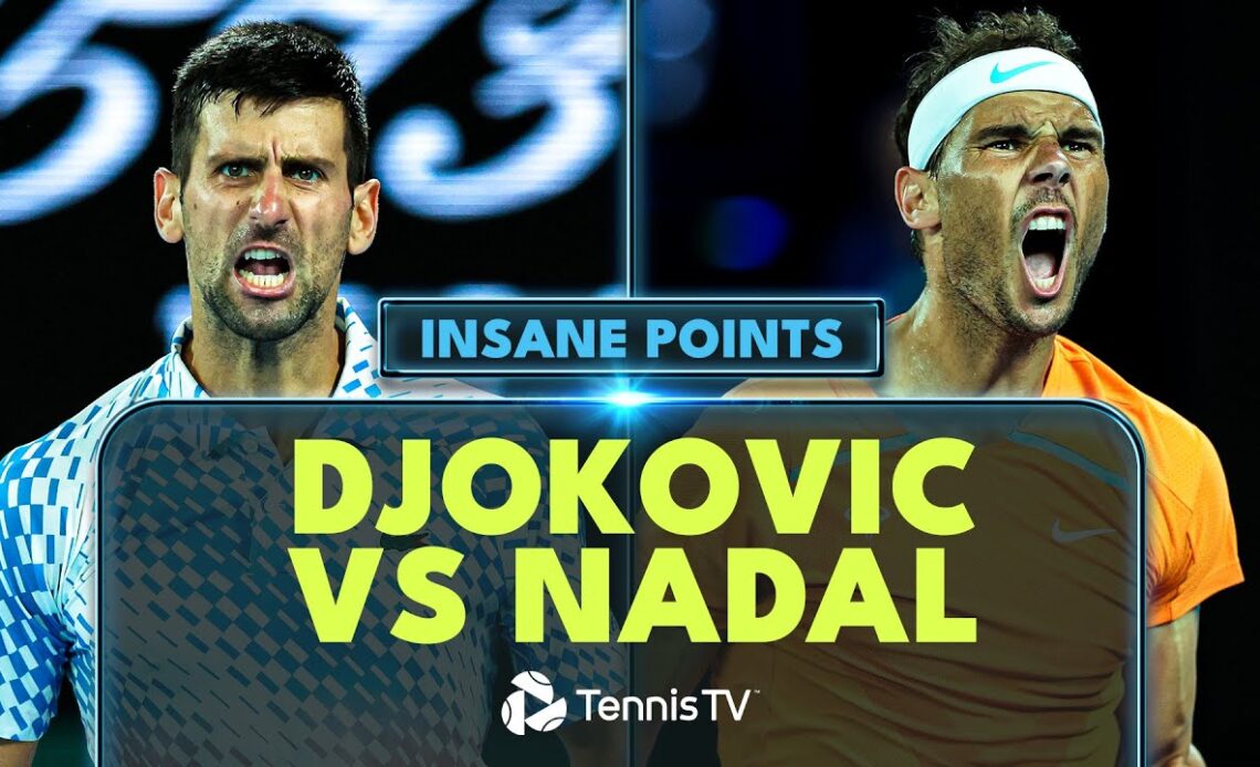 22(!) Novak Djokovic vs Rafael Nadal Amazing Points 🤯