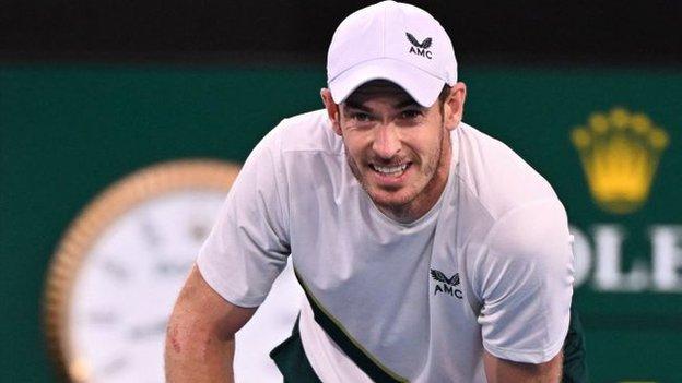 Andy Murray during his 2023 Australian Open defeat by Roberto Bautista Agut