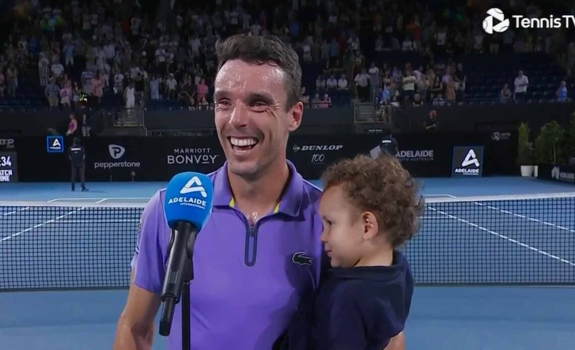 Bautista Agut's Son Steals The Show In Adelaide! | ATP Tour