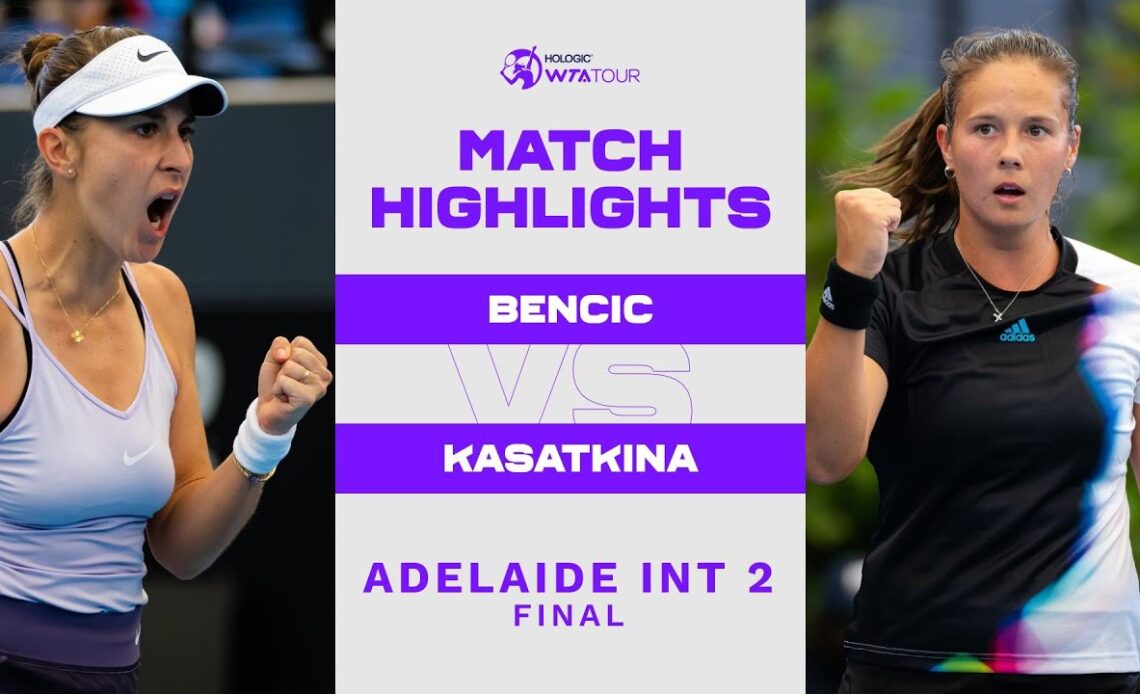 Belinda Bencic vs. Daria Kasatkina | 2023 Adelaide International 2 | WTA Match Highlights