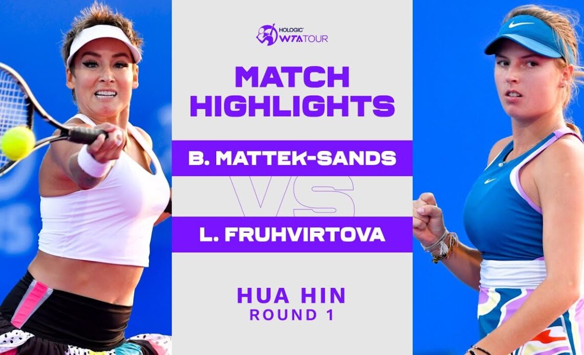 Bethanie Mattek-Sands vs. Linda Fruhvirtova | 2023 Hua Hin Round 1 | WTA Match Highlights