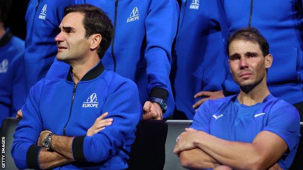 Roger Federer and Rafael Nadal were in tears at the Laver Cup where the Swiss retired from the sport