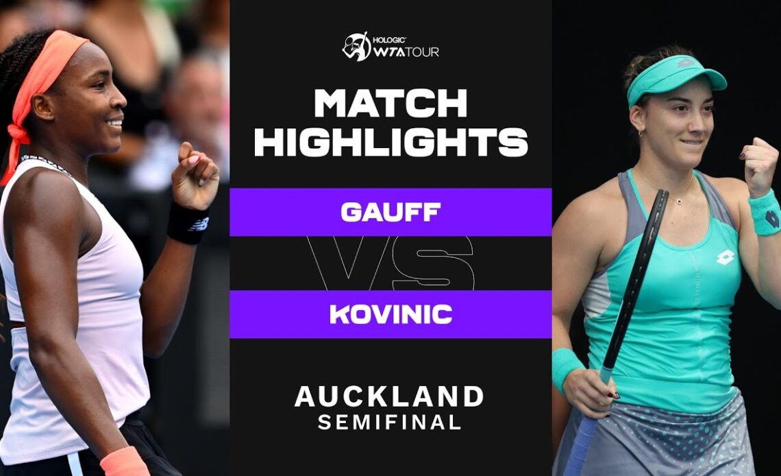 Coco Gauff vs. Danka Kovinic | 2023 Auckland | WTA Match Highlights