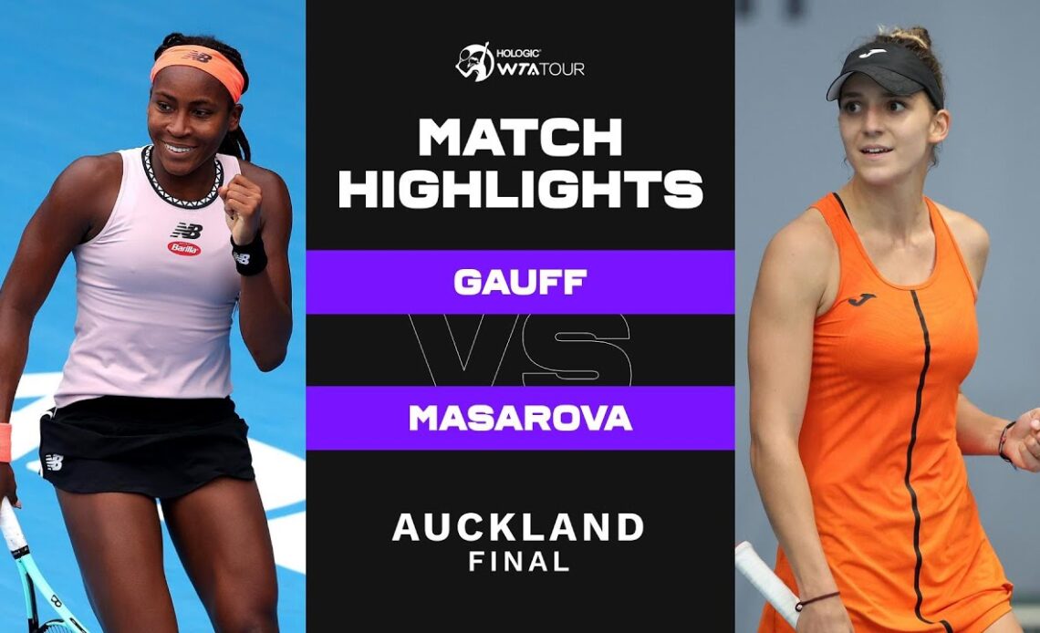 Coco Gauff vs. Rebeka Masarova | 2023 Auckland | WTA Match Highlights