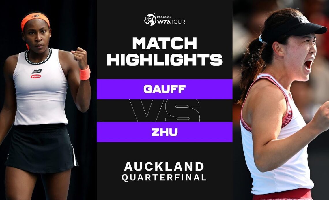 Coco Gauff vs. Zhu Lin | 2023 Auckland | WTA Match Highlights