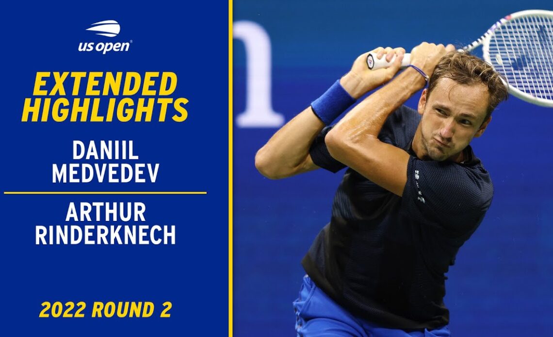 Daniil Medvedev vs. Arthur Rinderknech Extended Highlights | 2022 US Open Round 2