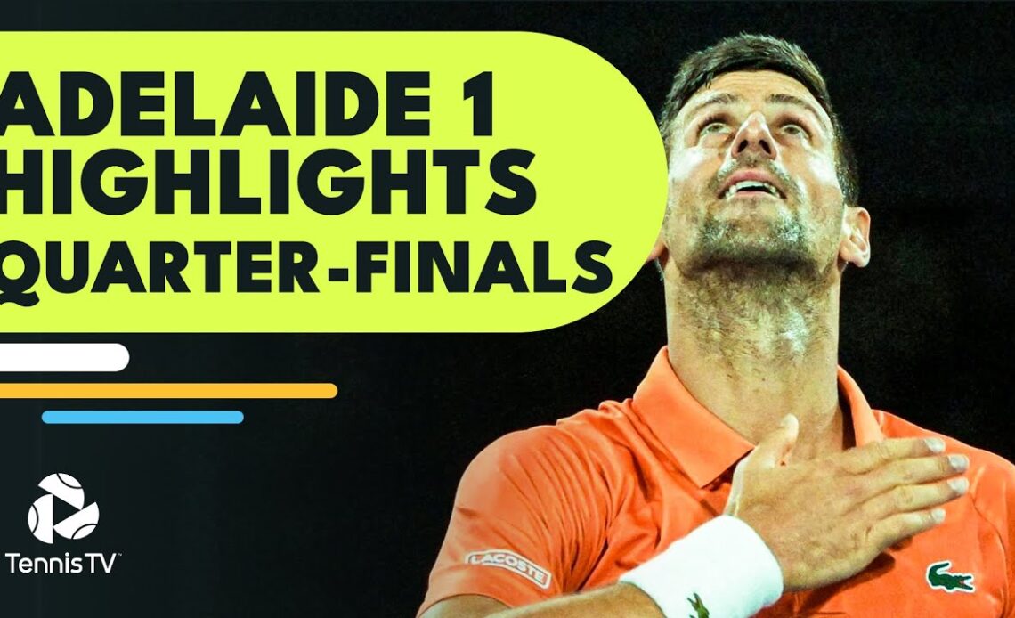 Djokovic Plays Shapovalov, Medvedev & Sinner Both Feature | Adelaide 1 Quarter-Final Highlights
