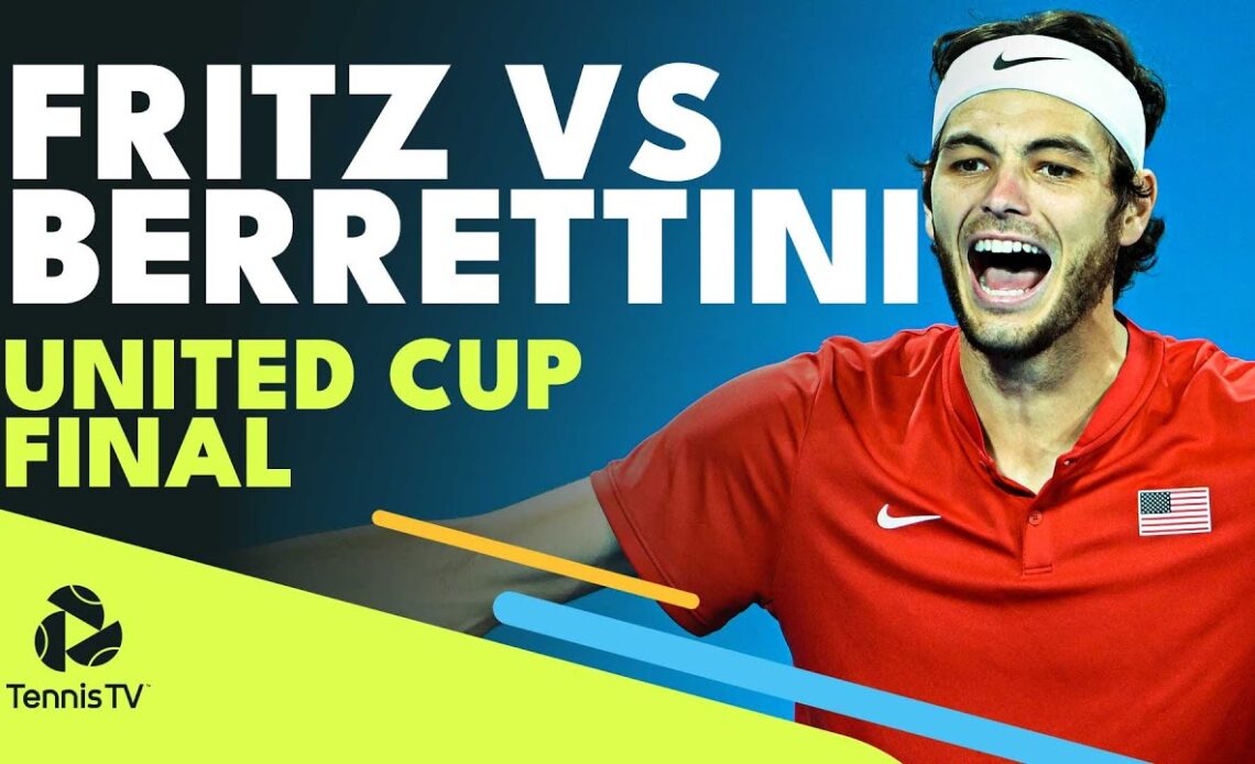 Fritz WINS United Cup For USA 🇺🇸 | Taylor Fritz vs Matteo Berrettini Highlights